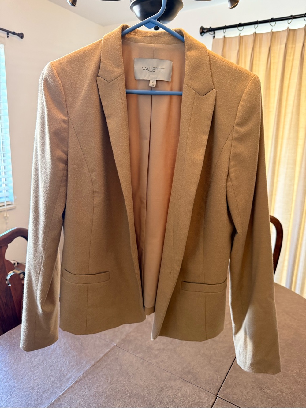 Valette Camel Notch Lapel Blazer